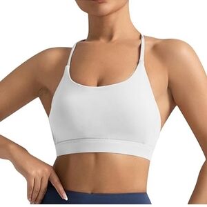 Women's White Sports Bra